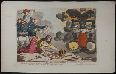 The Genius of France Triumphant – or – Britannia petitioning for Peace, Vide. The Proposals of Opposition, 1795